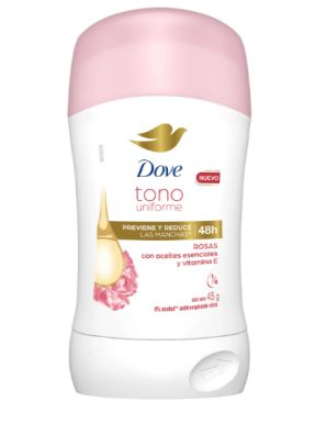 DESODORANTE DOVE TONO UNIFORME ROSAS 45G