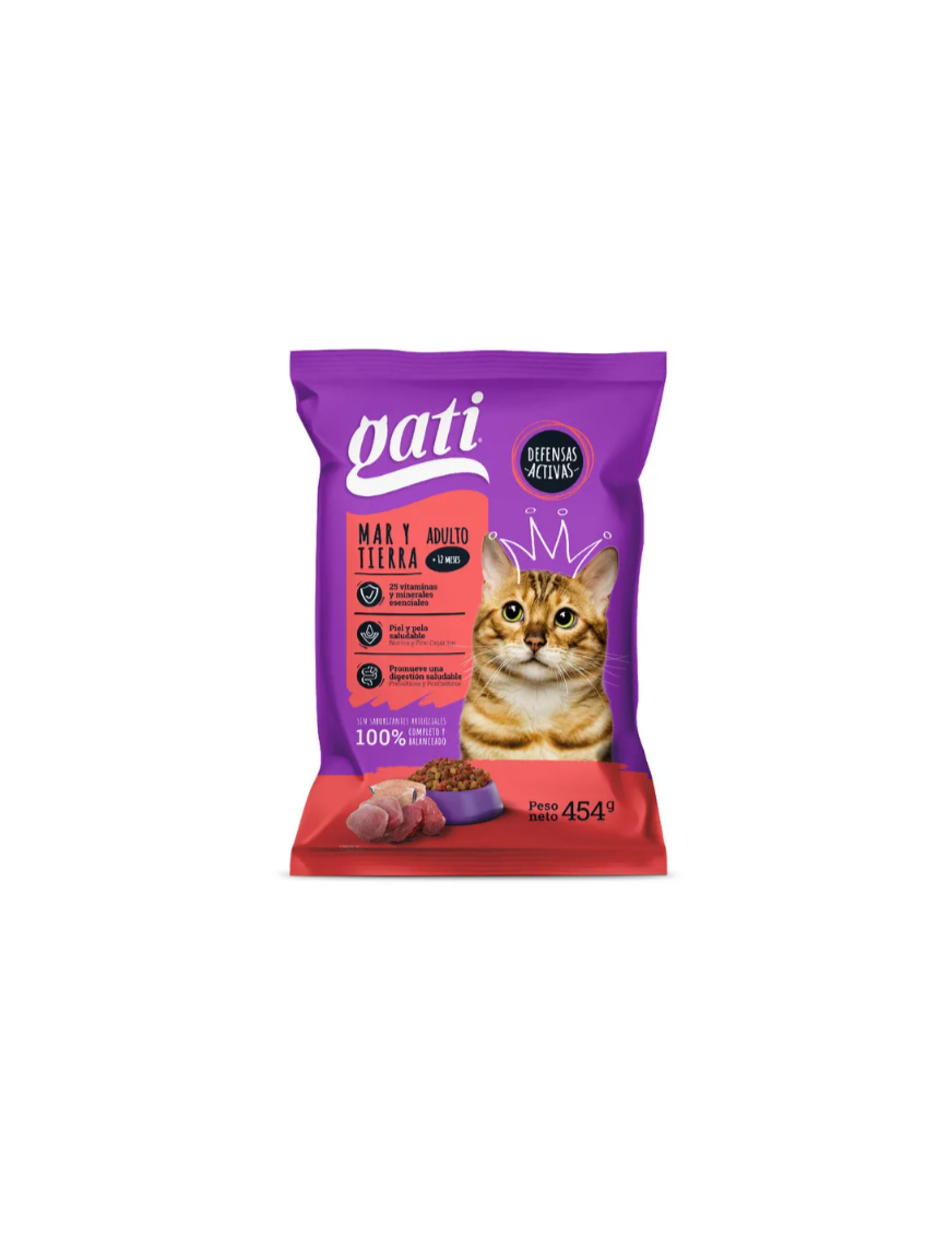 COMIDA PARA GATO MAR Y TIERRA GATI 454G