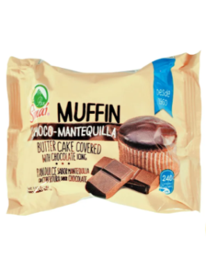 PAN MUFFIN CHOCO MANTEQUILLA SINAI