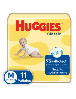 PAÑALES HUGGIES CLASIC M/2 11UNI