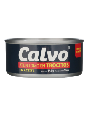 ATUN CALVO EN TROCITOS ACEITE 142G