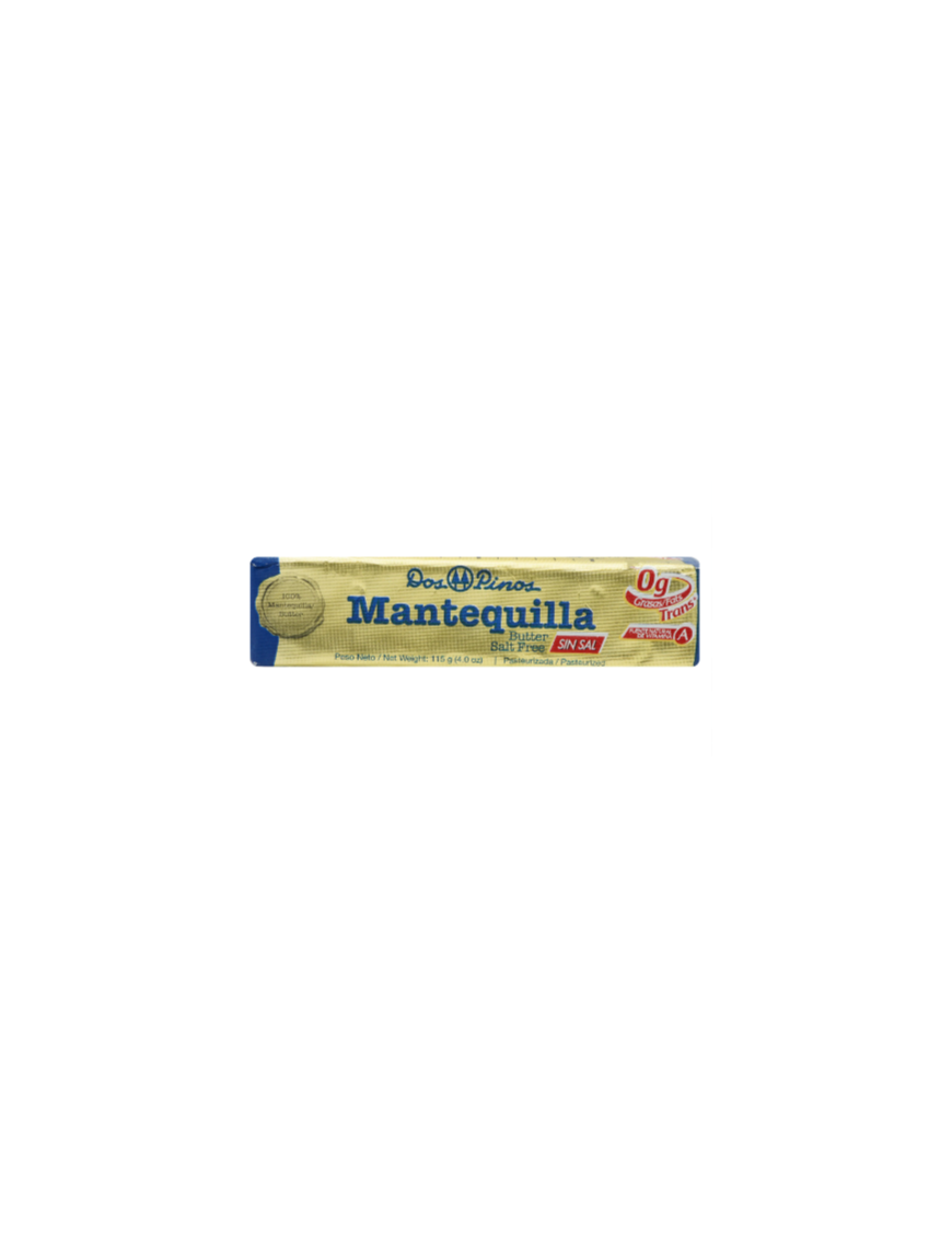 BARRA MANTEQUILLA DOS PINOS SIN SAL 115G