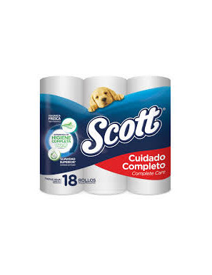 PAPEL HIGIENICO SCOTT  CUIDADO COMPLETO  18R