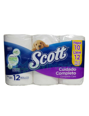 PAPEL HIGIENICO SCOTT 12 ROLLOS