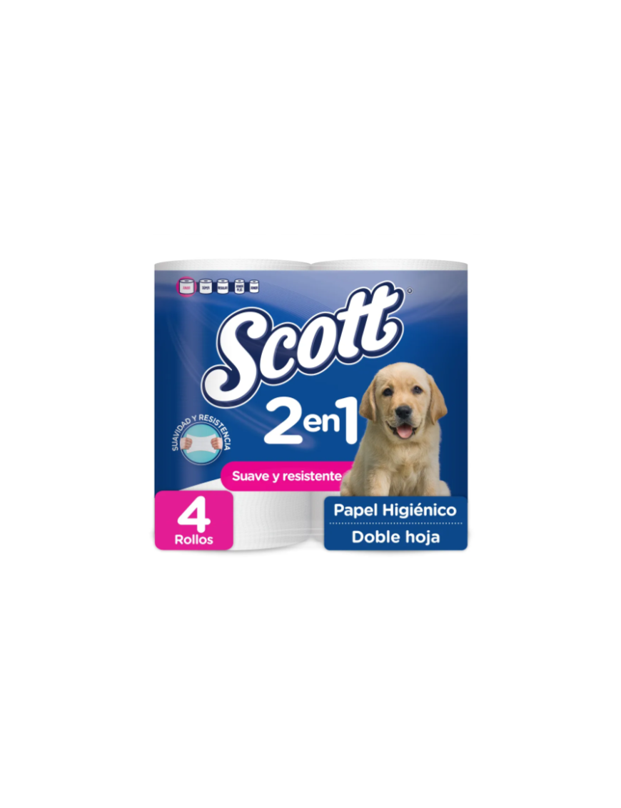 PAPEL HIGIENICO SCOTT 2EN1 4ROLLOS