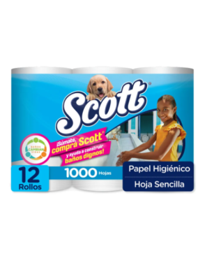 PAPEL HIGIENICO SCOTT COMPLETE 12 R