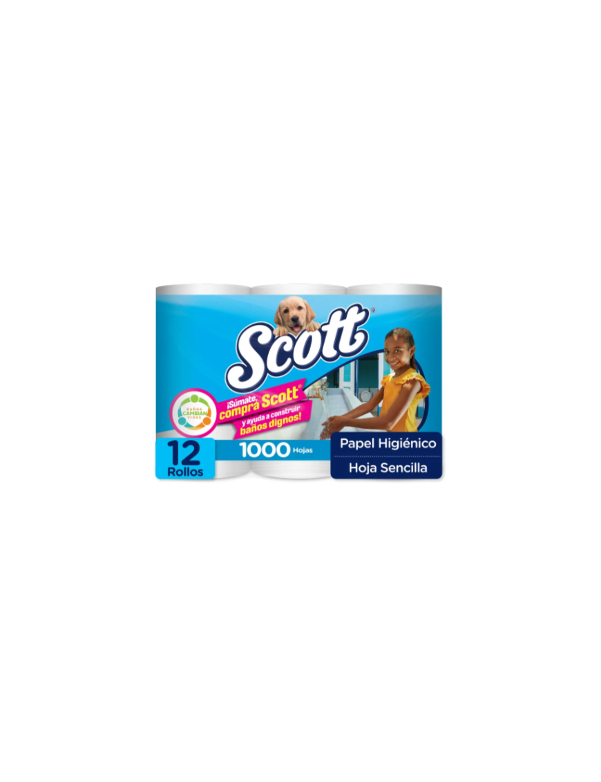 PAPEL HIGIENICO SCOTT COMPLETE 12 R