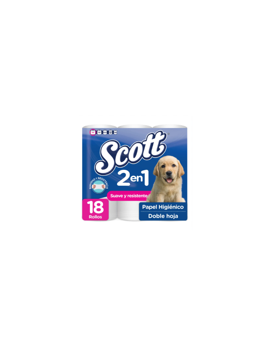 SCOTT 2 EN 1 18 ROLLOS JUMBO