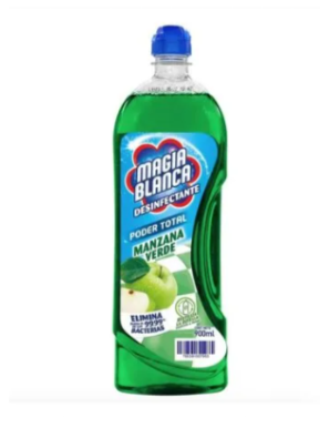 BOTE DESINFECTANTE MANZANA VERDE  MAGIA BLANCA 900ML