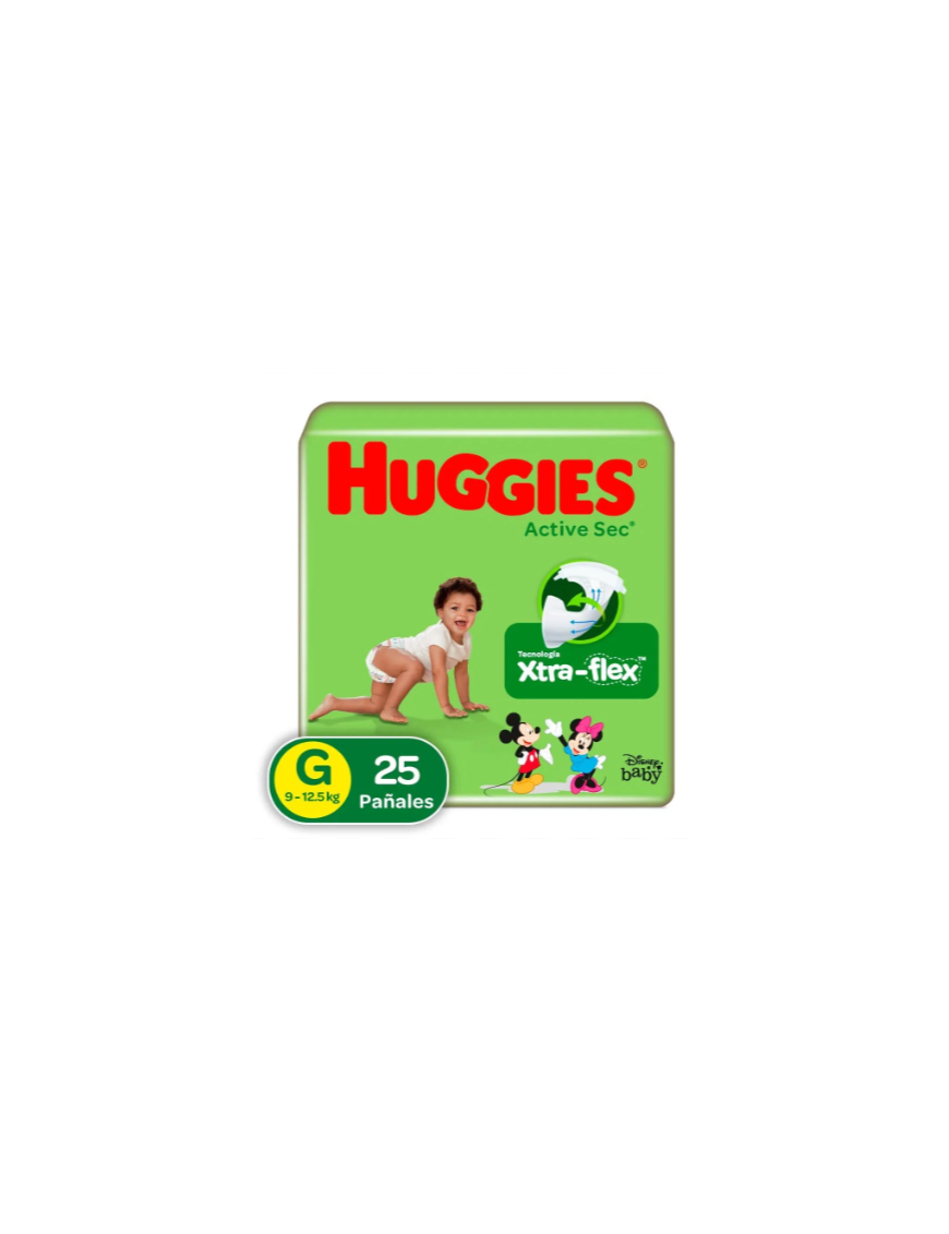 HUGGIES ACTIVE SEC G3 25UNI