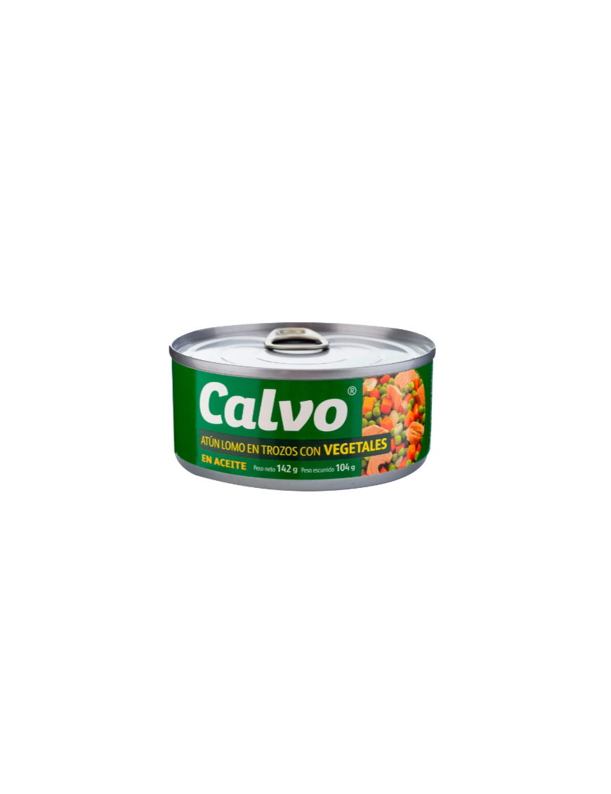 ATUN CALVO LOMO EN TROZOS CON VEGETALES 142G