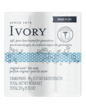 JABON DE BAÑO IVORY 90GR