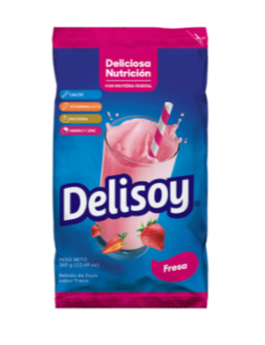 LECHE DE SOYA DELISOY FRESA 360G