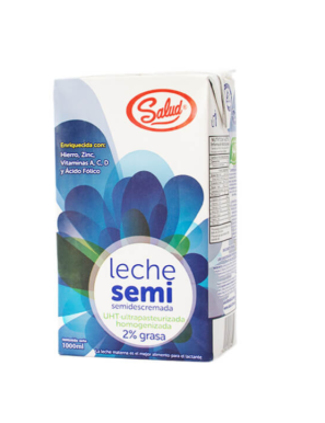 LECHE SALUD SEMI DESCFREMADA 2% GRASA