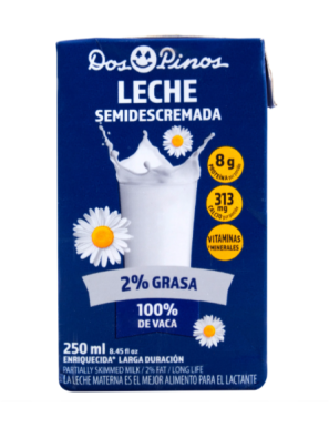 LECHE SEMI DESCREMADA 250ML 2%GRASA