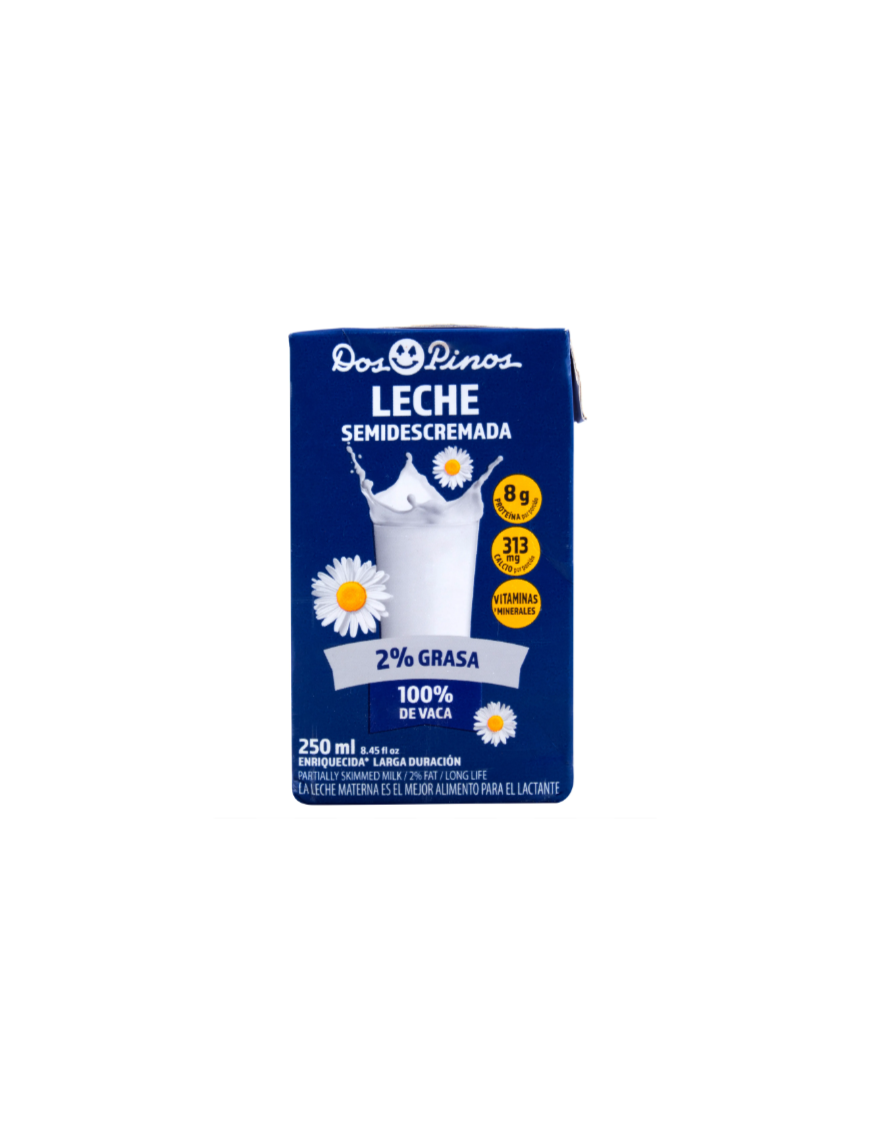 LECHE SEMI DESCREMADA 250ML 2%GRASA