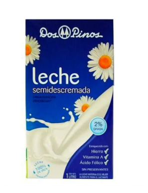 LECHE SEMIDESCREMADA 2% GRASA 1L