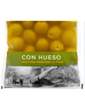 ACEITUNAS MANZANILLA C/HUESO 100G