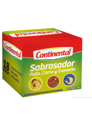 CAJA SABROSADOR (POLLO,CARNE Y CAMARON) 18 SOBRES