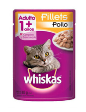 BOLSA FILETE POLLO ADULTO WHISKAS 85G