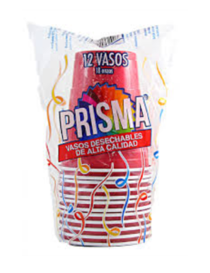 VASO PRISMA 12 0NZAS ROJO