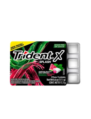 TRIDENT SPLASH YERBABUENA Y SANDIA LIMON