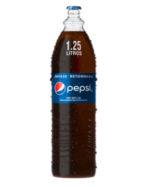 PEPSI 1.25 LITROS VIDRIO RETORNABLE