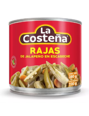 RAJAS DE CHILE JALAPEÑO 380G