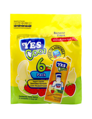 6PACK YOGURT YES BANA/FRES 690G