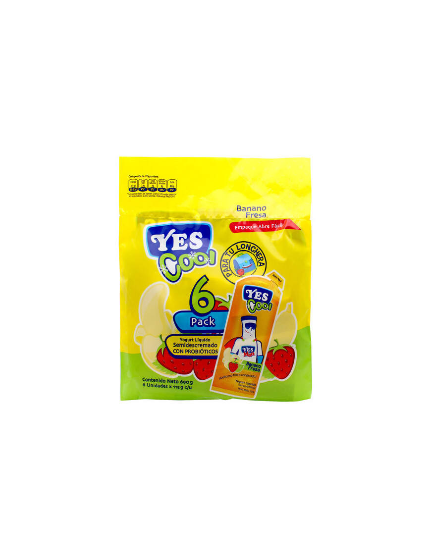 6PACK YOGURT YES BANA/FRES 690G