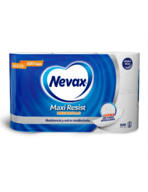 PAPEL HIGIENICO NEVAX MAXI RESIST 6ROLLOS