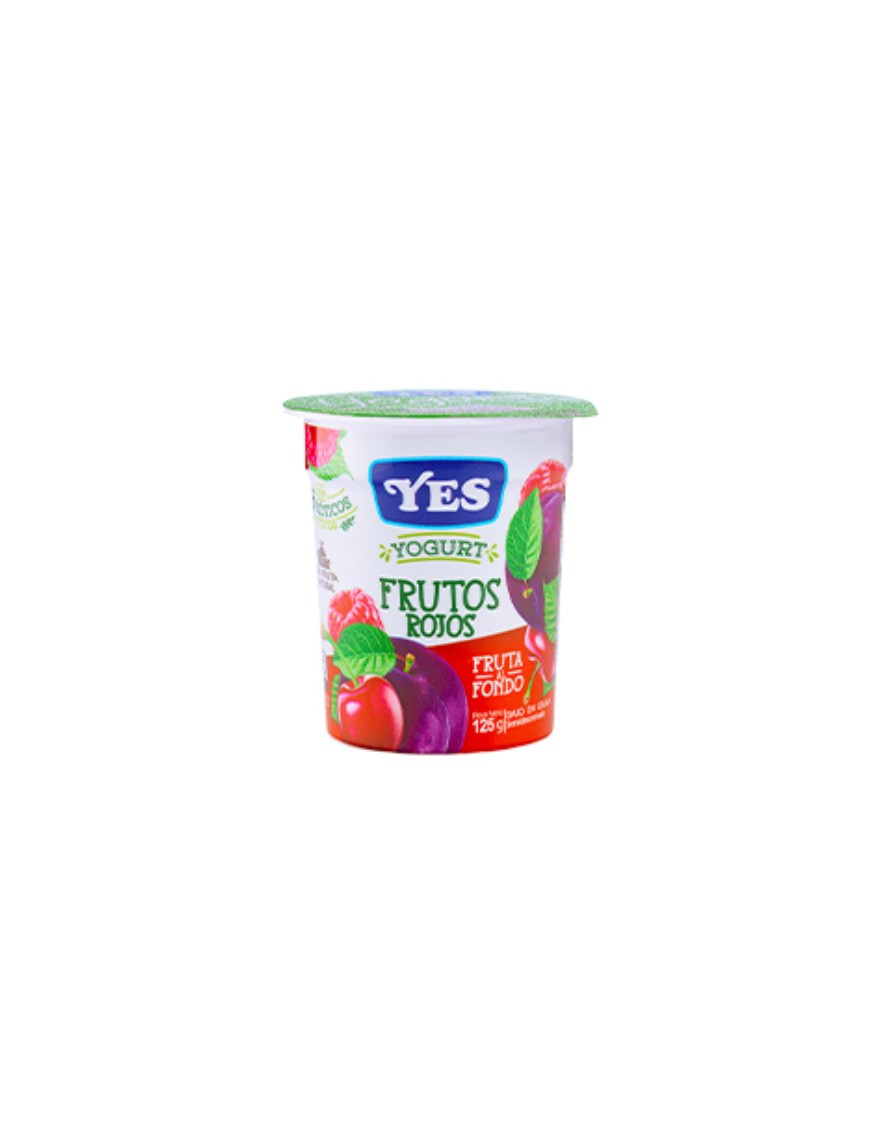 VASO YOGURT YES FRUTOS ROJOS 125G