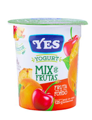 VASO YOGURT YES MIX DE FRUTAS 125G