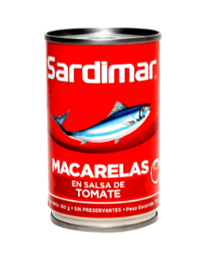 LATA MACARELA SALSA DE TOMATE 160G