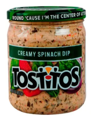 SALSA CREMA Y ESPINACAS TOSTITOS 425.2G