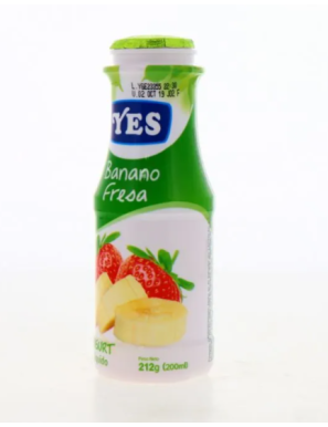 YOGURT YES BANANO FRESA 212G