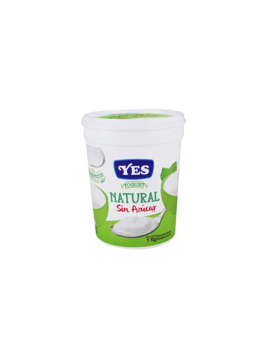 YOGURT YES NATURAL SIN AZUCAR 1KG