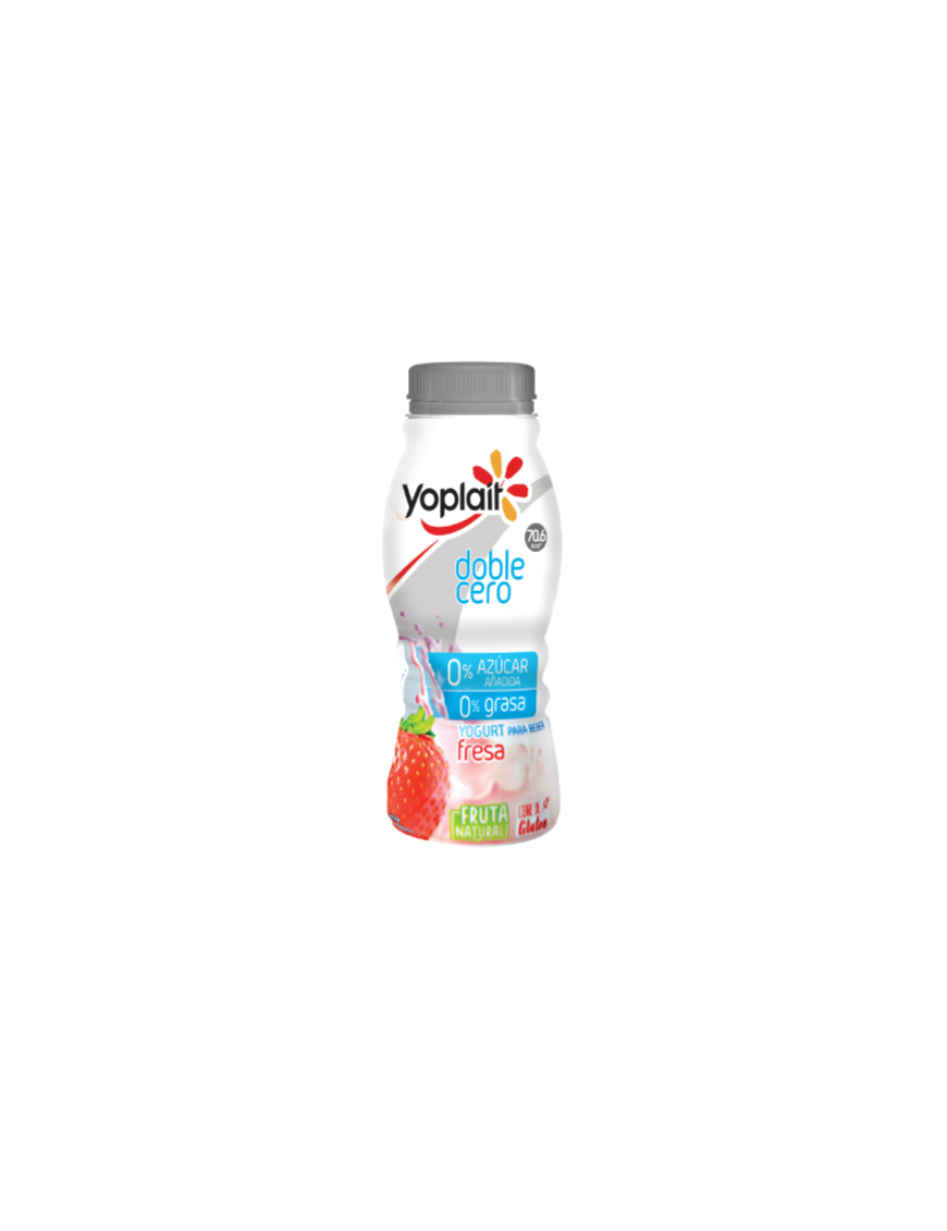 YOGURT YOPLAIT DOBLE CERO FRESA 230G