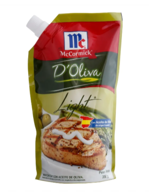 MAYONESA D'OLIVA LIGHT MCCORMICK 350G