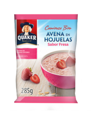 AVENA EN HOJUELAS FRESA QUAKER 285G