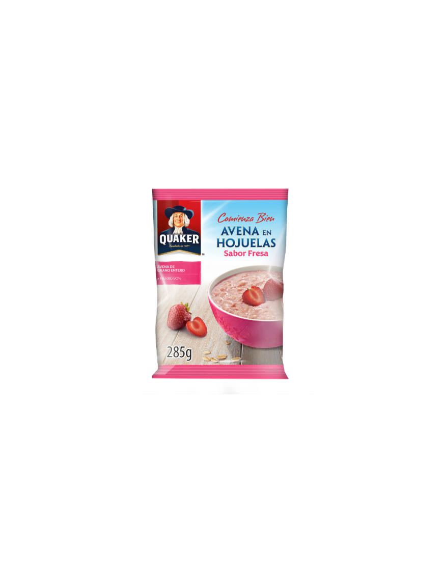 AVENA EN HOJUELAS FRESA QUAKER 285G