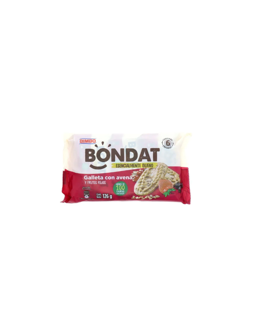 BONDAT GALLETA CON AVENA FRUTOS ROJOS