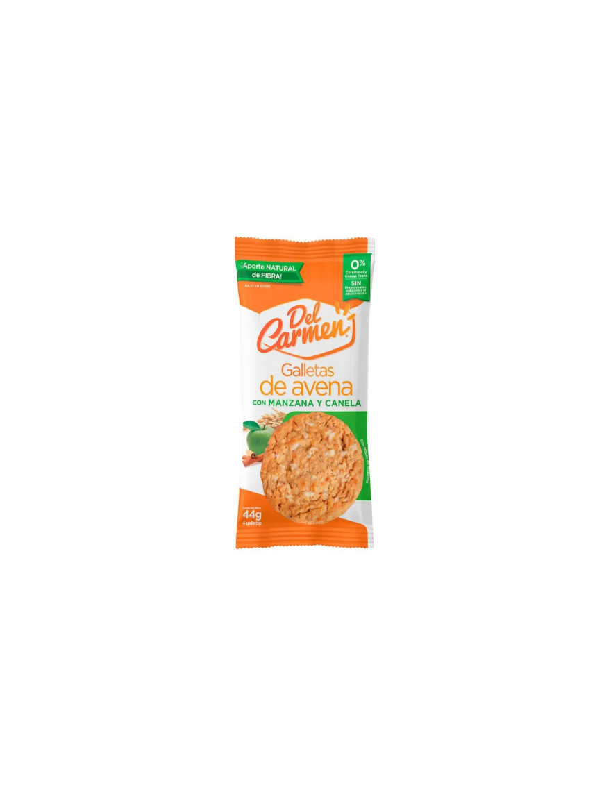 GALLETAS DE AVENA MANZANA Y CANELA 44G