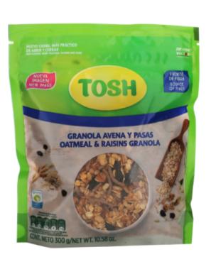 GRANOLA TOSH AVENA Y PASAS 300G