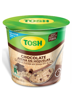 VASO DE AVENA TOSH 40G CHOCOLATE