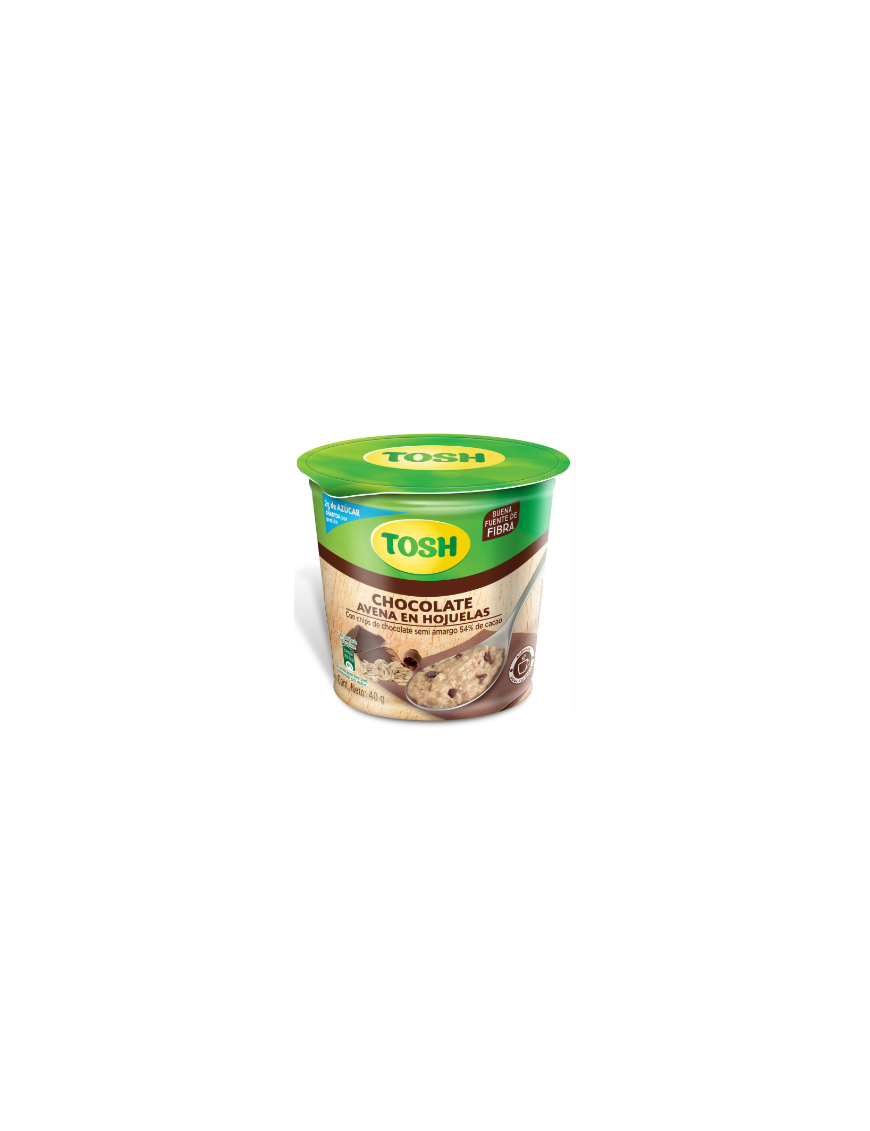 VASO DE AVENA TOSH 40G CHOCOLATE