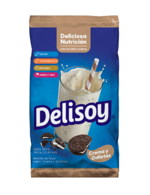 LECHE DE SOYA DELISOY CON CREMA DE GALLETA 360G