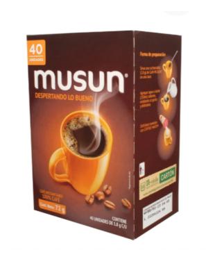 CAJA  CAFE MUSUN SUAVE 40 SOBRES