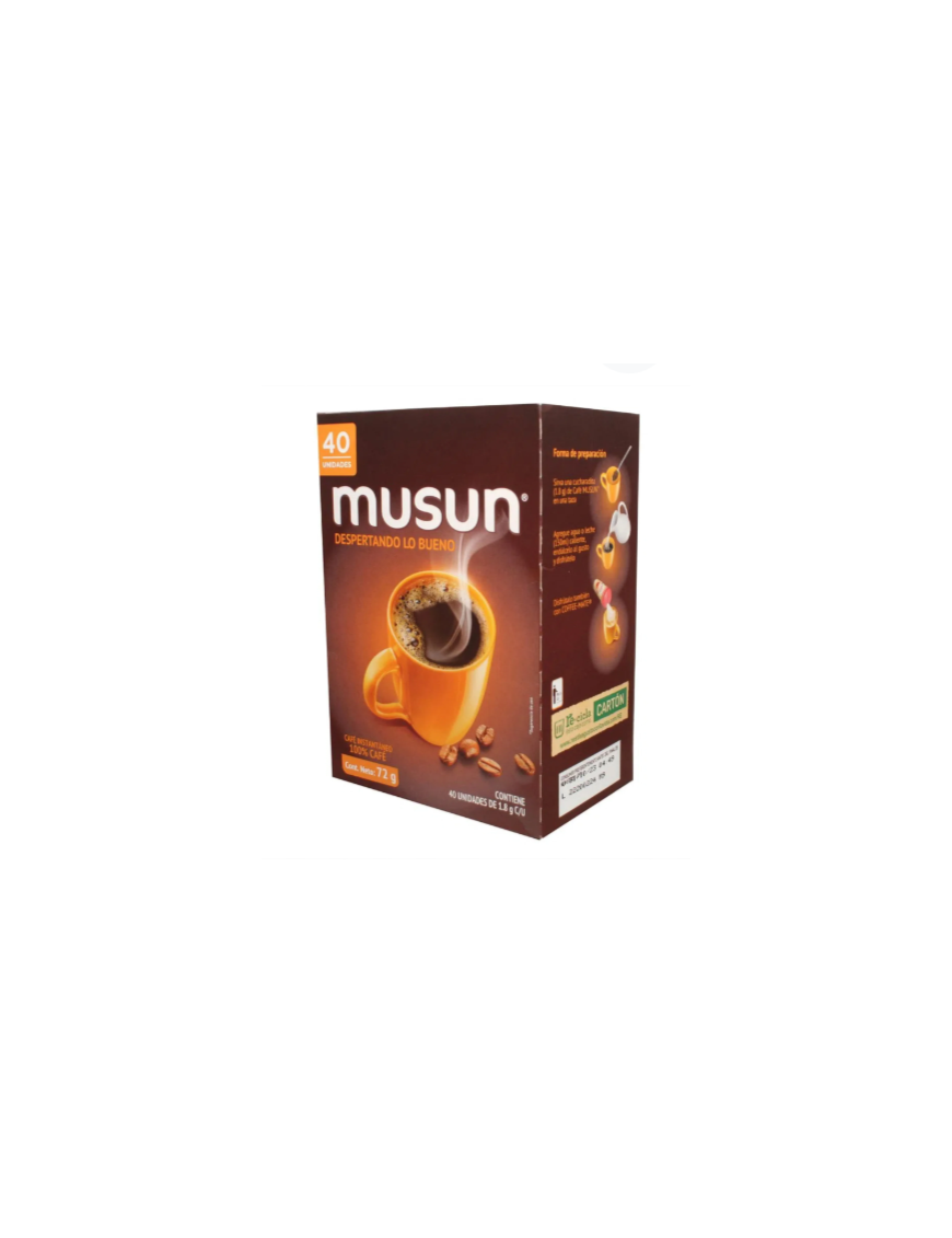 CAJA  CAFE MUSUN SUAVE 40 SOBRES