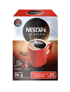 NESCAFE CLASICO 20 UNIDADES